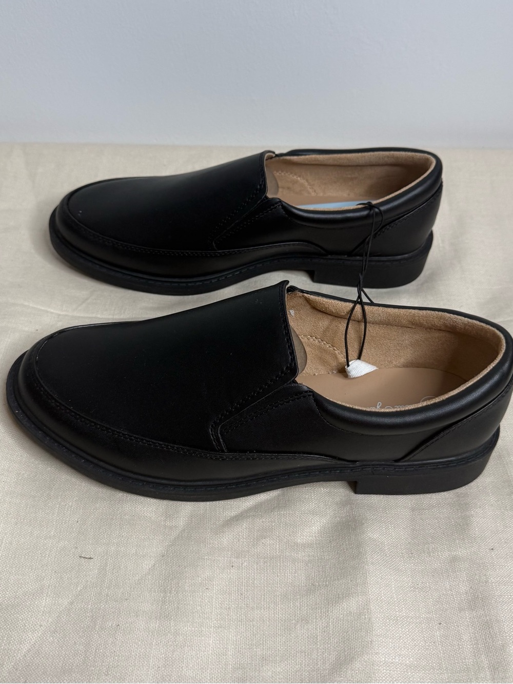 New Kids' Landyn Slip-On Dress Shoes - Cat & Jack Black Big Kid Sz 6